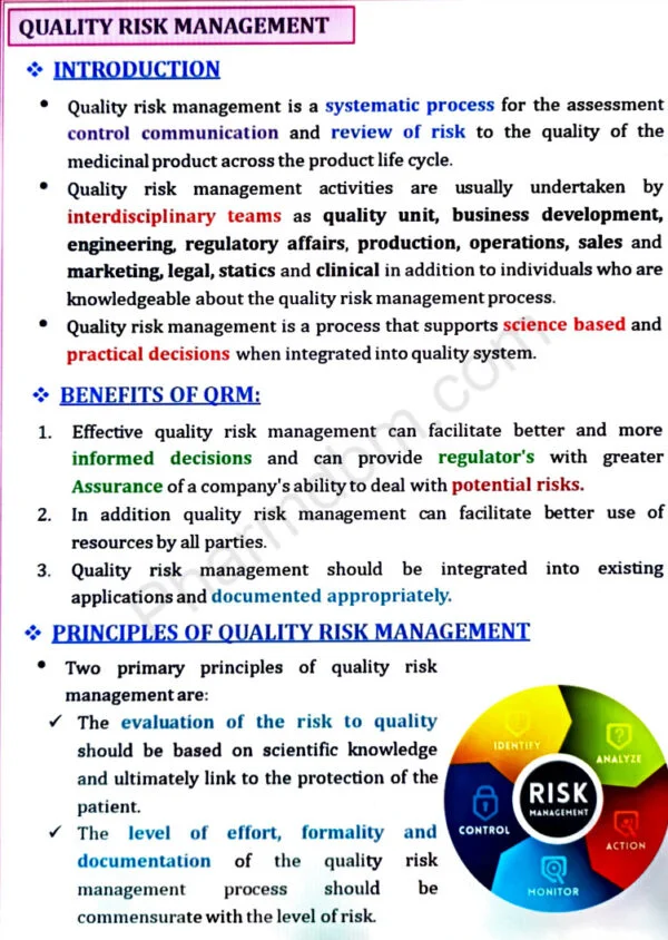 Introduction to quality Risk management