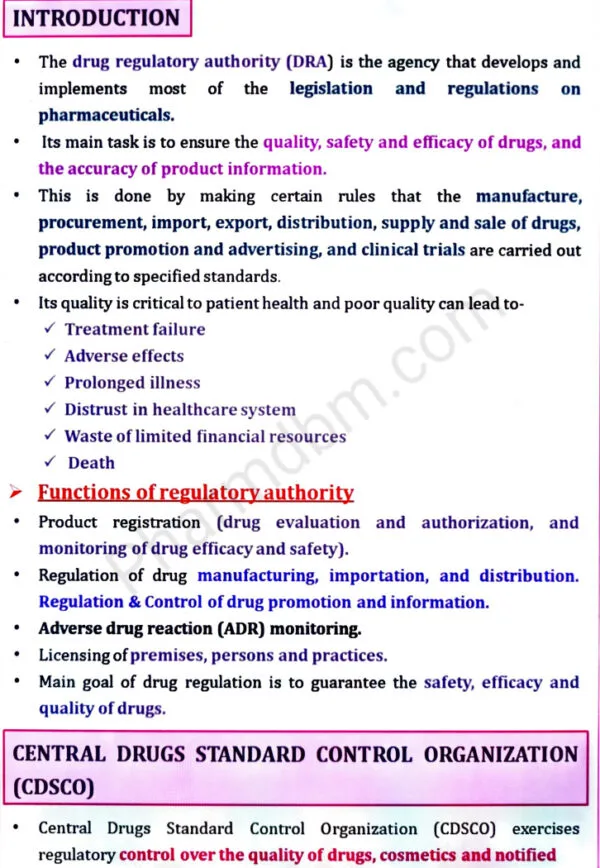 Functions of regulatory authority