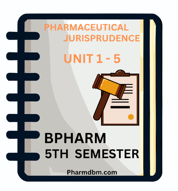 A notebook of Pharmaceutical Jurisprudence- Bpharm 5th semester