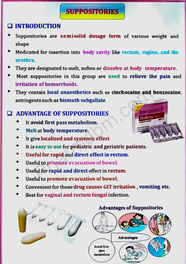 Advantage of Suppositories