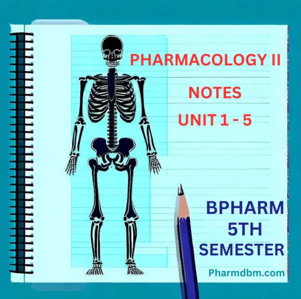 A notebook of Pharmacology 2 - Bpharm 5th Semester