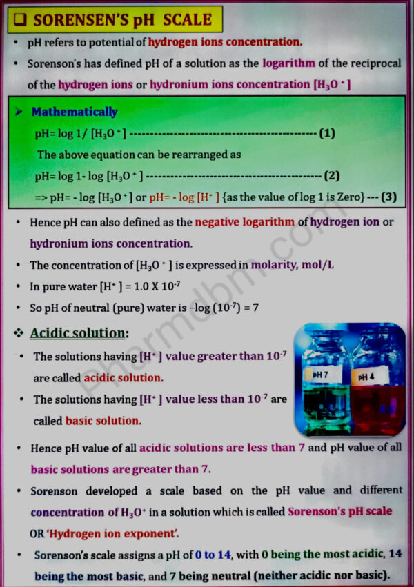 Sorensen's pH Scale