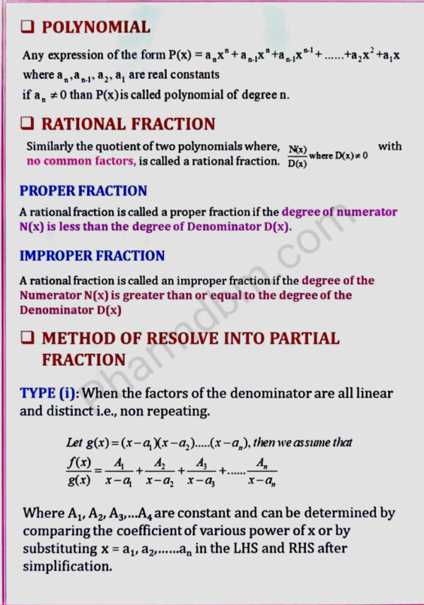 Polynomial and Rational Fraction