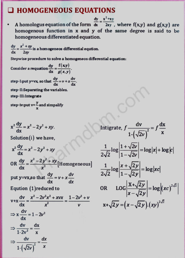 Homogeneous Equations