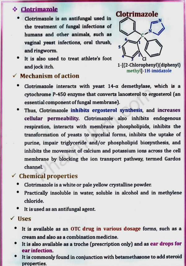 Medicinal Chemistry 3 Notes - Unit 4