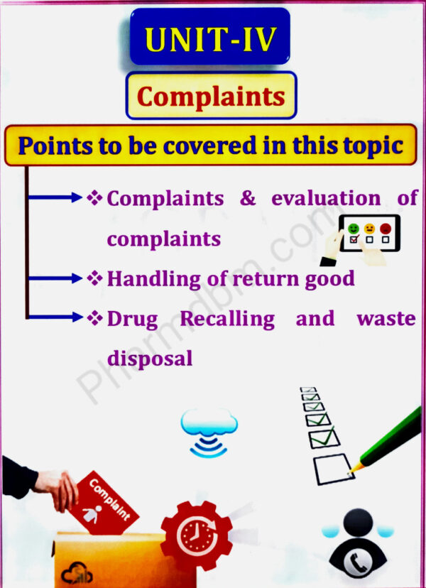 Complaints - Pharmaceutical Quality Assurance