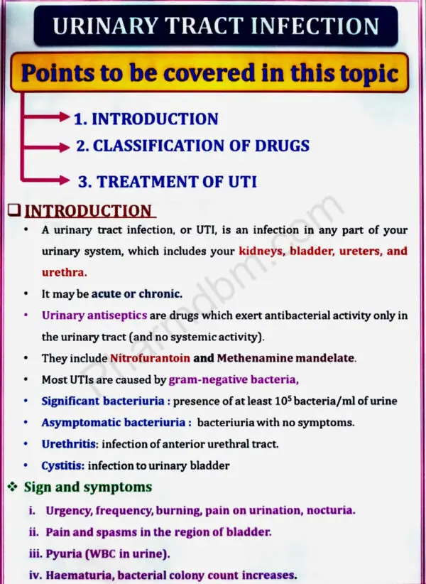 Pharmacology 3 Notes - Bpharm 6th Semester