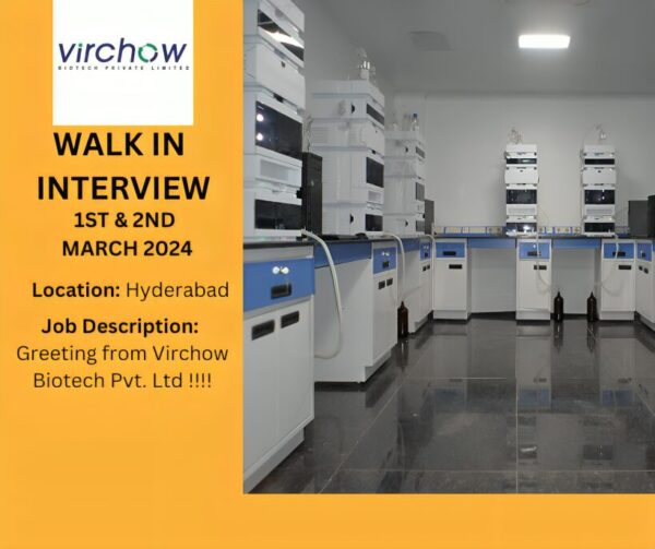 Virchow Biotech Pvt. Ltd Walk-In