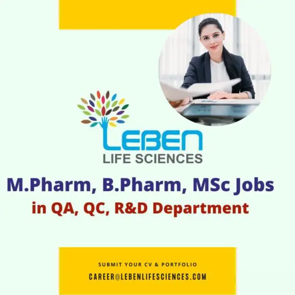 Bpharm Job