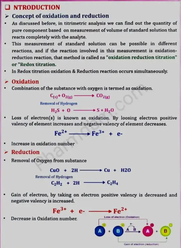Pharmaceutical Analysis 1 - Unit 4 - Bpharm