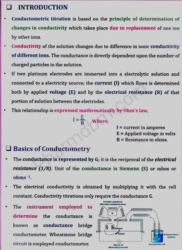 Pharmaceutical Analysis 1 - Unit 5 - Bpharm