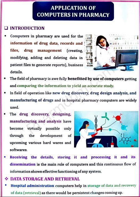 Computer Application in Pharmacy : Unit 3 : Bpharm