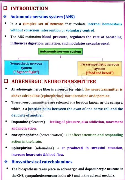Medicinal Chemistry 1 : Unit 2 Notes : Semester 4 : Bpharm