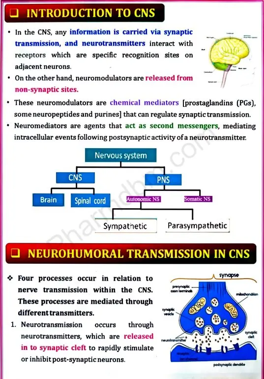 Pharmacology 1 : Unit 4 Notes : Semester 4 : Bpharm