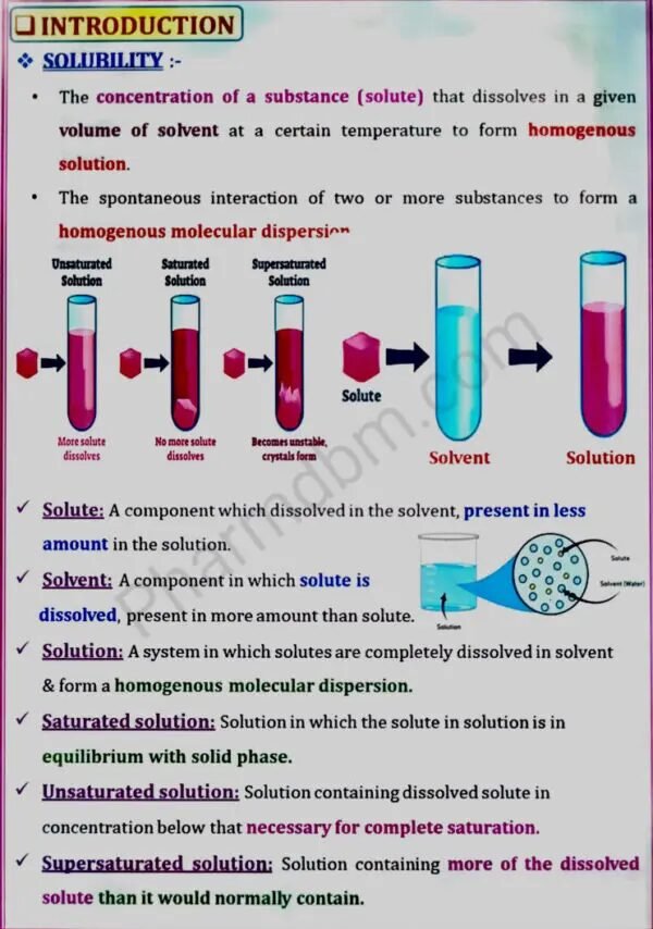 Physical Pharmaceutics 1 : Unit 1 Notes : Semester 3 : Bpharm