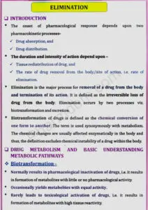Biopharmaceutics & Pharmacokinetics : Unit 2 Notes : Bpharm