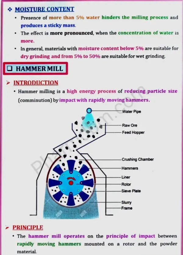 Pharmaceutical Engineering 1 : Unit 1 Notes : Bpharm