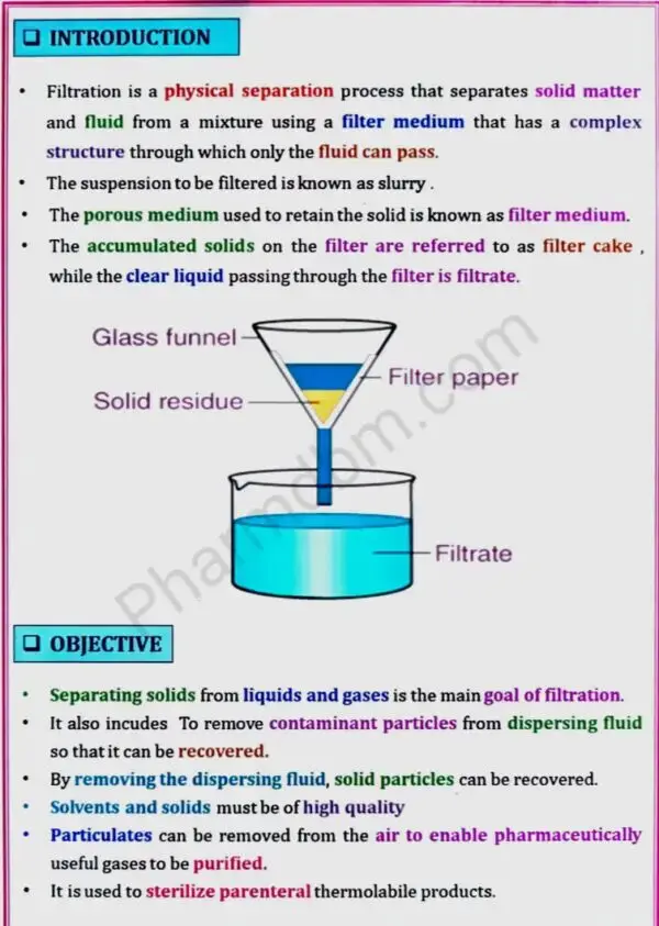 Pharmaceutical Engineering 1 : Unit 4 Notes : Bpharm