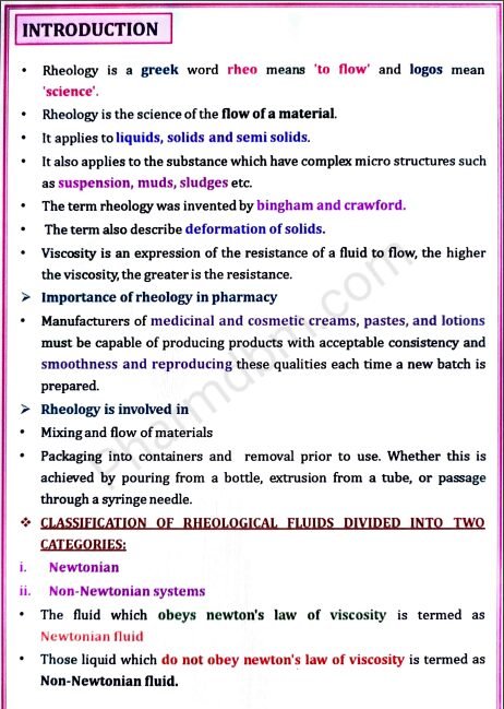 Physical Pharmaceutics 2 : Unit 2 Notes : Semester 4 : Bpharm