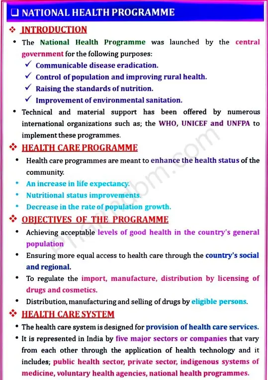 Social & Preventive Pharmacy : Unit 3 Notes : Bpharm