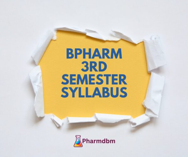 Bpharm 3rd Semester Syllabus